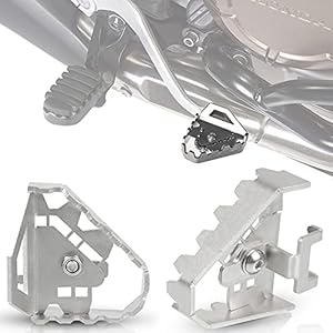 Achtervoetremhendel Peg Pad Extension Vergroten Extender voor CRF1000L Africa Twin CRF1000L Adventure Sports 2014-2019 AFRICA TWIN CRF1100L ADVENTURE 2020-2021 Zilverachtig