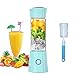 Produktbild Mini Standmixer, USB Wiederaufladbare Tragbarer Entsafter 6 Edelstahlklingen Leistungsstarker Obst und Gemüse Mixer 480ml 4000mAh Smoothie Maker für Büro Küche Outdoor-Sportarten(Blau)