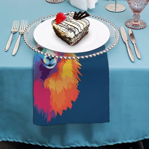 Servilletas de tela con patrón Alpaca floral 4 piezas miniatura 4