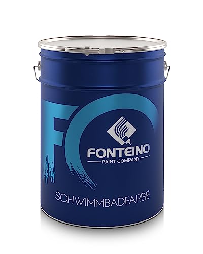 Fonteino Poolfarbe Schwimmbadfarbe Poolbeschichtung Schwimmbeckenfarbe Blau...