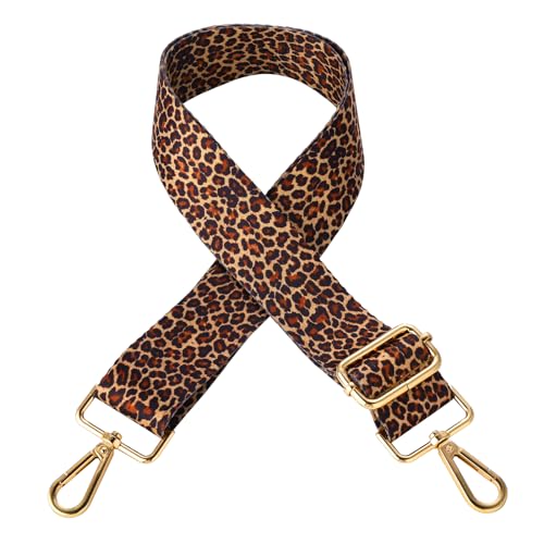 TIESOME Replacement Purse Strap, Leopard Print Adjustable Wide Shoulder Handbag Strap Crossbody Bag Straps Christmas for Women Girls (yellow)