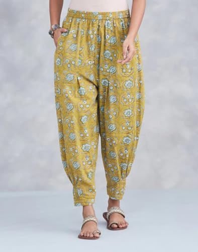 Salwar en coton moutarde anti-irritation coupe ample sans serrer - 2