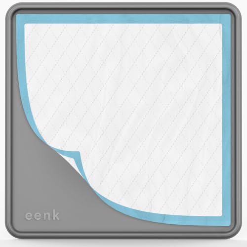 Pee Pad Tray Holder for Dogs - Fits Up to 22 x 22 in. Square Potty Training Pads No Spill Raised Lip High Edge Silicone Mat Extra Thick and Non-Slip for Indoor Floor Protection (Small Gray) | eenk
