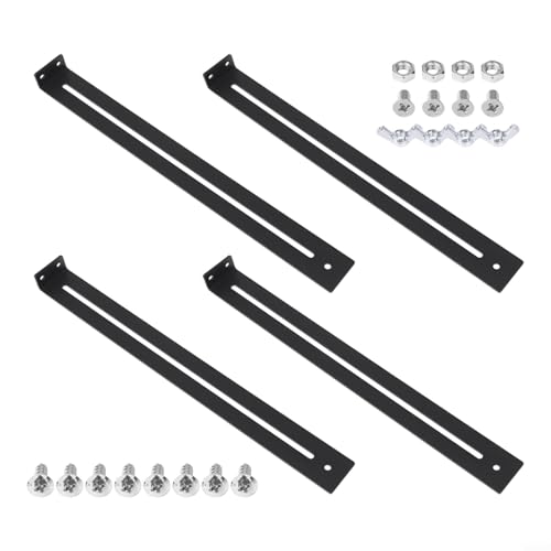 Bebykilemi Kit de réparation de tiroir avec support en acier pour renfort de meubles, compatible avec armoires à tiroirs en bois, panneaux de particules et MDF, installation de 33 à 61 cm (2 ensembles