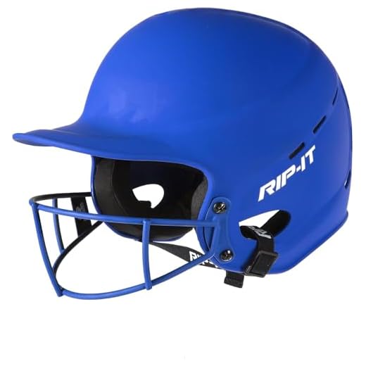 Rip-It Vision Pro Matte Softball Batting Helmet (Matte Royal, Medium/Large)