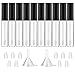 GTHER 10 Pack 10ML Plastic Empty Lip Gloss Tubes Containers, Clear Refillable Lip Balm Bottles with Rubber Inserts and Transfer Funnel for Lip Samples Travel Container (Matte Black + Transparent)