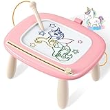 Seimome Magnetic Drawing Board, Toddler Girl Toys for 1-2 Year Old, Doodle Board Pad Learning and Educational Kids Toys for 1 2 3 Year Old Baby Girl Birthday Christmas GIF- Pink