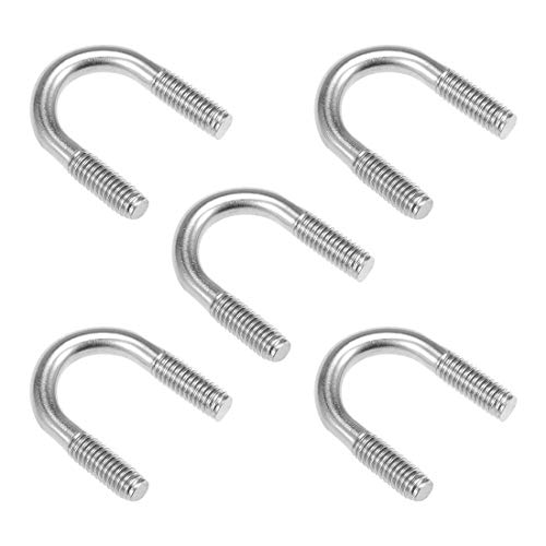 uxcell U-Bolts 5pcs 0.67"(17mm) Inner Width 35mm Length M6-1x35mm 304 Stainless Steel U-Bolt Fastener for 16mm Pipe Dia