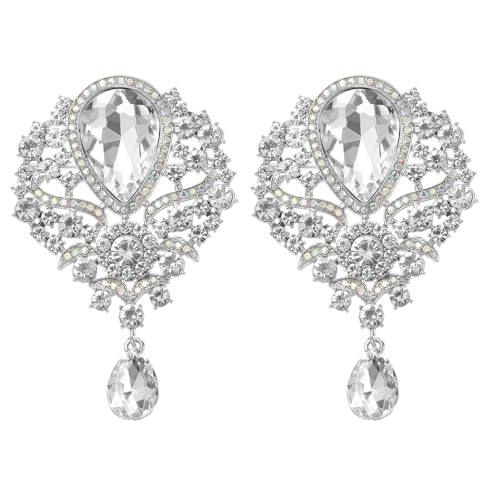 Broche de mariage en strass PATIKIL accessoire lumineux parfait pour un banquet ou un bal