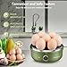 VOBAGA Electric Egg Cooker, Rapid Egg Boiler with Auto Shut Off for Soft, Medium, Hard Boiled, Poached, Steamed Eggs, Vegetables and Dumplings, Stainless Steel Tray with 7-Egg Capacity (Green)