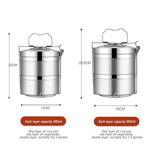 Contenedor térmico de acero inoxidable 304 de alta durabilidad con formato bento portátil 3