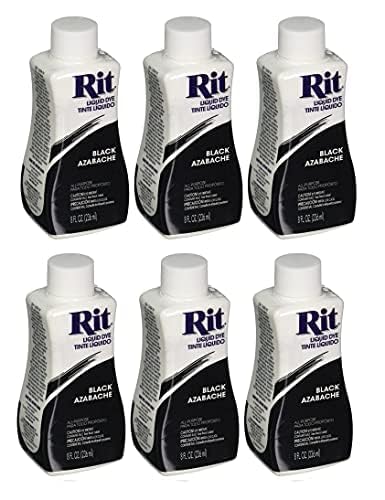 Rit Dye Liquid Fabric Dye, Black 8 oz (1 Pack of 6)