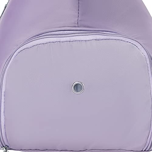 Image of Furn Aspire Gym Bag for Women and Men Durable Training Fitness Travel Duffel Handbag with Shoes Compartment and Wet Pocket Lightweight Gymbag (D). Purple