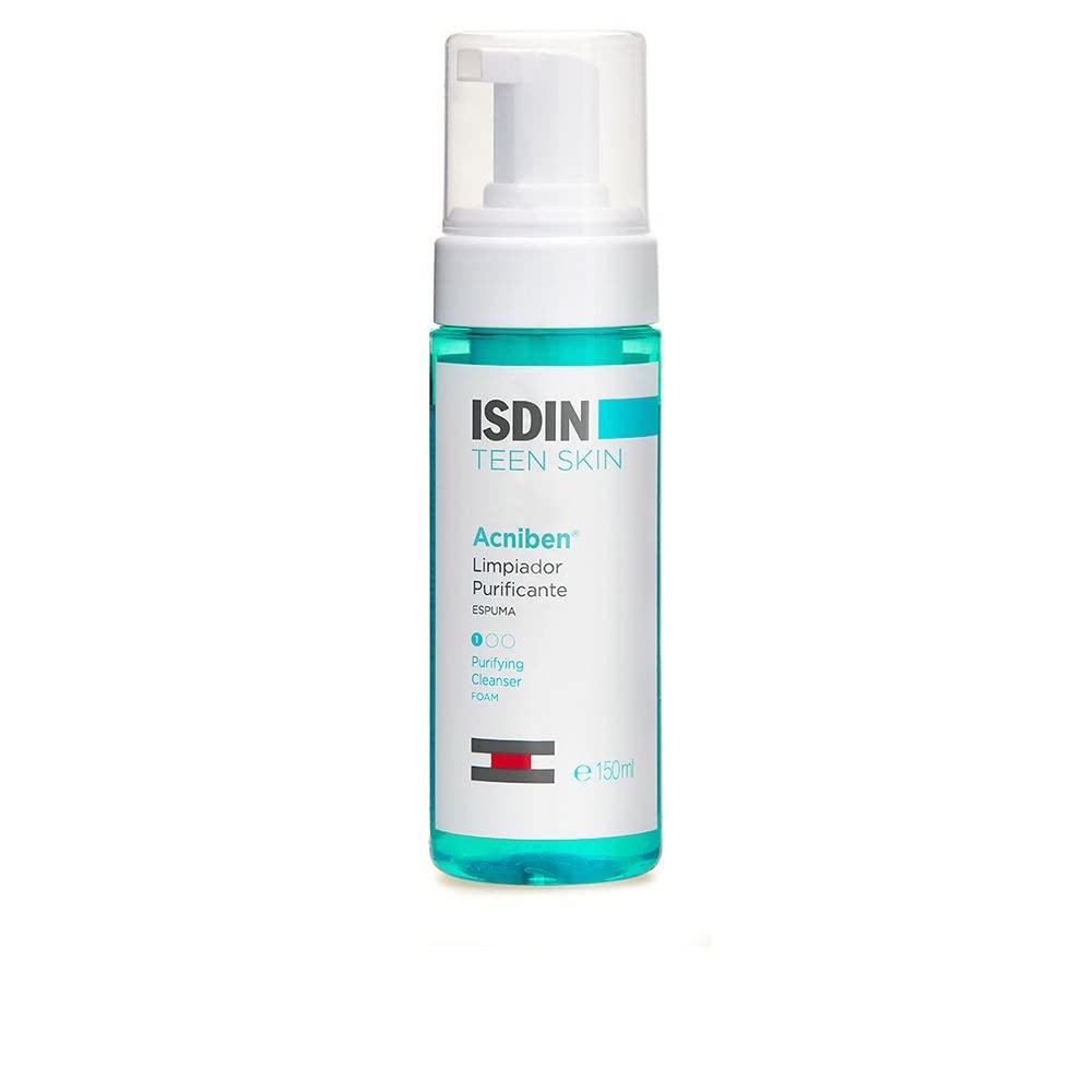 Isdin Acniben Teen Skin Foam Cleanser | Purifying cleanser to combat acne 1 x 150ml,