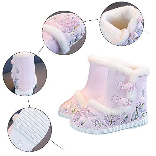 Sapatos de caminhada para bebês, botas de algodão estilo étnico, sapatos de tecido para bebês, sola