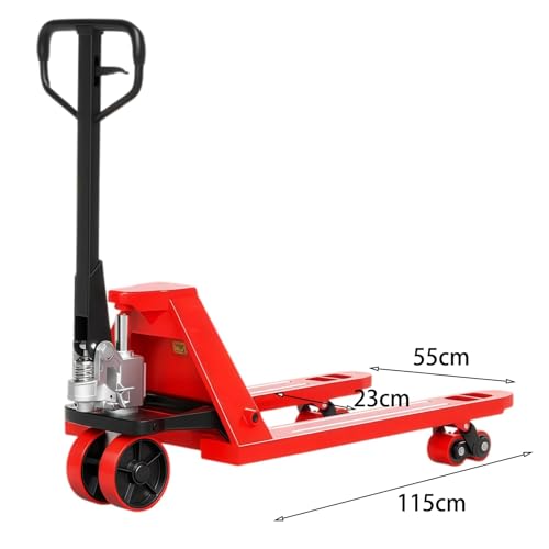 Martinetto per pallet resistente, camion idraulico manuale da 2000 kg con sistema a doppio rilascio, forche grandi per carico in magazzino e movimentazione industriale, design ergonomico