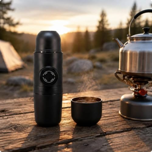 Image of Manual Espresso Brewer Outdoor Friendly Portable Espresso Machine Compact Hand Pump Coffee Machine for Campers, Travelers, Camping, Blk Hand Press | Home & Garden | Kitchen Dining & Bar