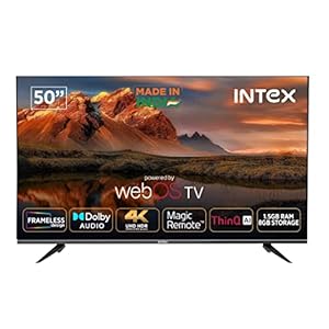 Intex 126 cm (50 inches) 4K Ultra HD Smart LED TV LED-WOS5020U (Black)