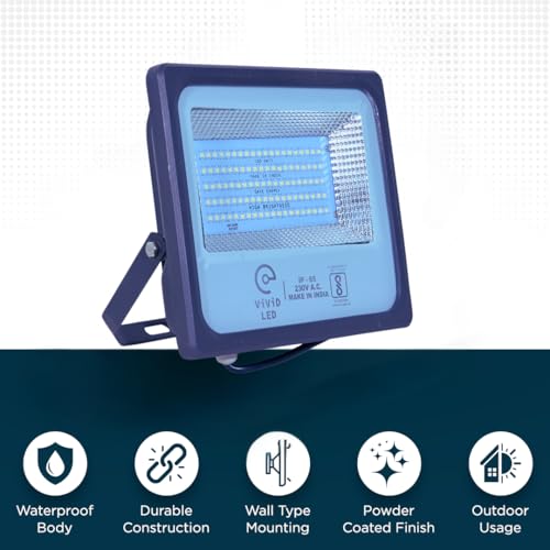 Image of 100 Watt LED Flood Light, 2 Years Warranty, Waterproof (White, Pack of 2)