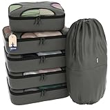 Shacke Pak - 5 Set Packing Cubes - Medium/Small - Luggage Packing Travel Organizers (Dark Grey)