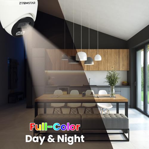 Image of 2.4 MP Day /Night Color Vision and Audio Recording 1080p Full HD Wired Indoor Dome CCTV Camera with Motion Alert Compatible for All 2 MP Supporting DVRs (Pack of 2) White