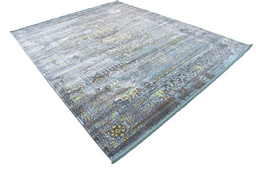 Tapete decorativo Unique Loom 255x305 cm Turquesa/Marfil miniatura 4
