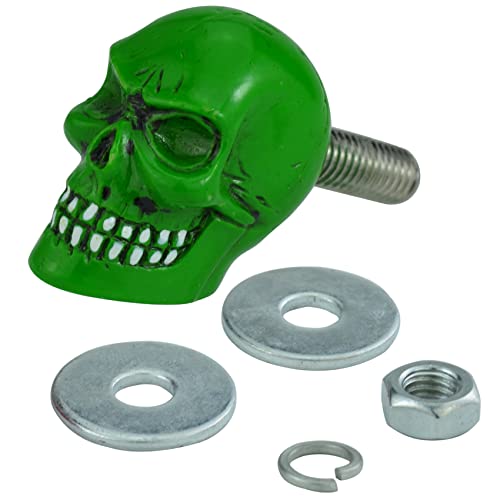 Abfer Gear Shift Knob Bundle With Skull License Plate Screws, Weighted Stick Shifter Lever Knob And Car Plates Anti-Theft Screw Bolt Kit For Most Vehicles Trucks #TOP5