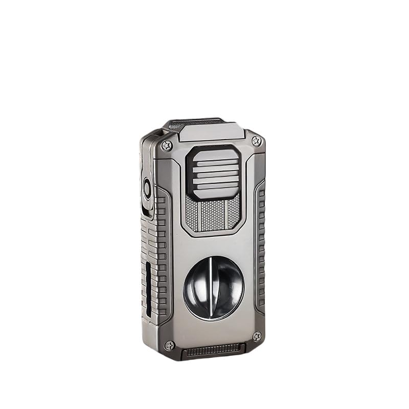 Encendedor antorcha para cigarros 5 en 1 gris miniatura 1