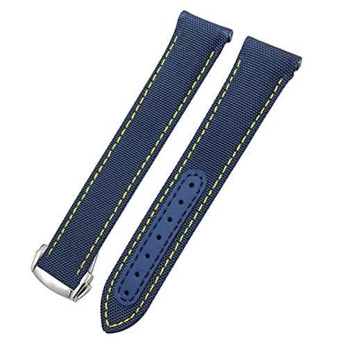 Bracelet de montre nylon 21mm souple anti irritation pour SEIKO et Omega