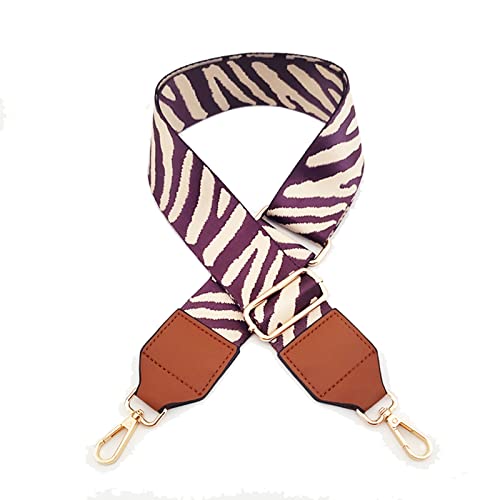 Image of Wide Purse Strap Zebra Pattern Adjustable Crossbody Shoulder Bag Strap Replacement Extender