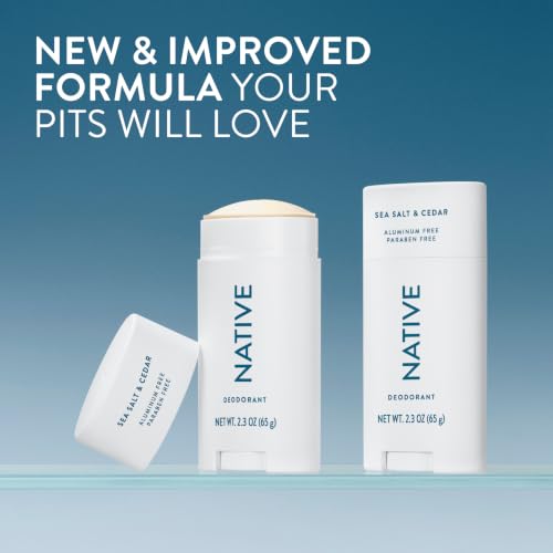 Native Aluminum-Free Deodorant, Sea Salt & Cedar Scent, 2.3oz Pack of 2 | Naturally Derived Ingredients for Women & Men | 72-Hour Odor Control | Smooth Glide & Odor Fighting Formula | Cruelty-Free - image 2