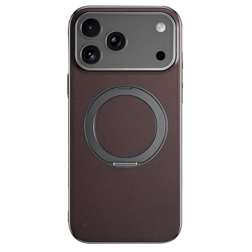 For IPhone 17 Pro Max/17 Pro/17�p�P�[�X�A�X�����d�C���b�L�{�V�F�����U�[���^�������O�X�^���h�J�o�[(���F,17)
