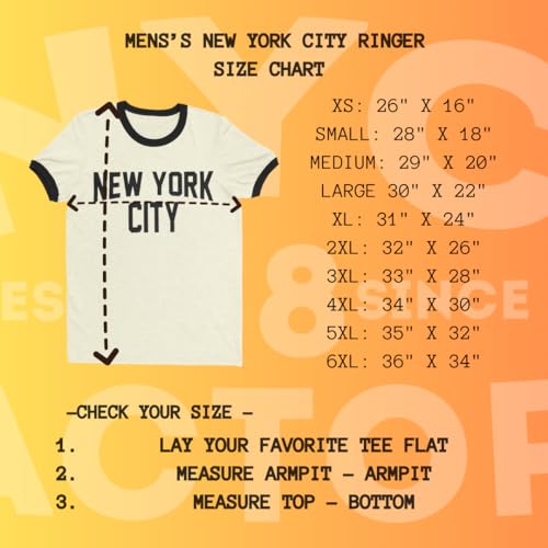 New York City Ringer Tee T-Shirt Retro Style Men's Shirt3