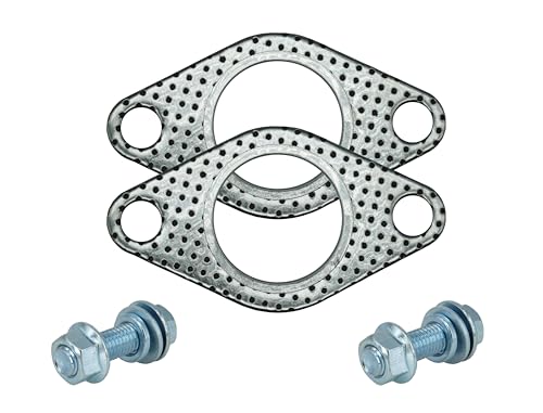 Image of 2 PCS 1-1 /2 inch 2-Bolt Exhaust Flange Gasket Turbo /Manifold /Header Down /Dump Pipe Flange, High Temperature Graphite for Headers, Catback, Axleback, MLSG High Temp Exhaust Gasket 38mm
