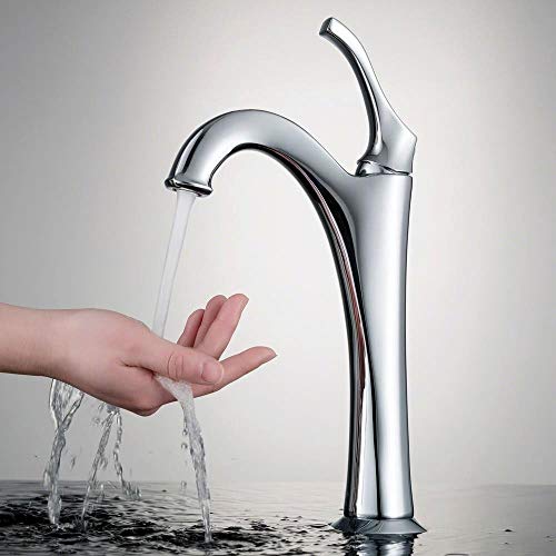 KRAUS KBF-1201CH Arlo Single Handle Basin Bathroom Faucet with Lift Rod Drain and Deck Plate, Chrome thumbnail 7