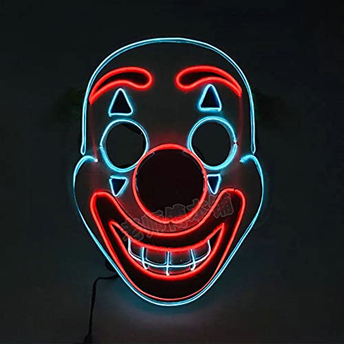 YHSW Masques de Purge pour Halloween,Masque Lumineux Effrayant,la fête du Festival Cosplay,Noël,Carnaval,Lueur dans Le Noir,Mascarade Carnaval d'halloween Cover