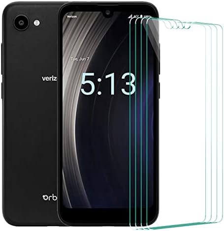 [4 Pack] Futanwei Screen Protector for Verizon Orbic Joy Smartphone | Orbic Joy Screen Protectors | Tempered Glass Film | 9H Hardness | HD Transparency | Bubble Free | Anti-Scratch | Anti-Fingerprint