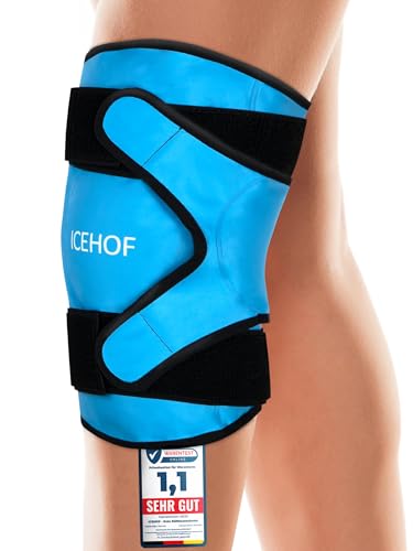 ICEHOF Manicotto refrigerante per ginocchia – universale – cuscinetto refrigerante per ginocchia – cuscinetto refrigerante per ginocchia – ginocchiera per dolori al ginocchio – cuscinetti refrigeranti