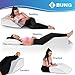 Ebung Leg Pillow Memory Foam - Cooling Gel Leg Elevation with Removable Cover for Swelling, Circulation, and Pain Relief - Ergonomic Leg Rest for Back, Pregnancy, Post-Surgery - 24x21x8-Inch (White)