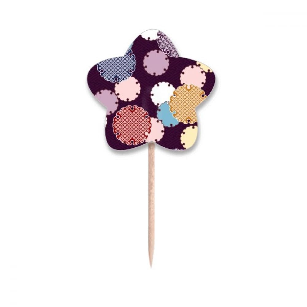 Cure-dents tradition japon et picks cupcake avec drapeaux étoiles