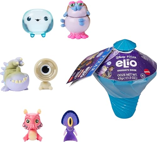 Mattel Disney and Pixar Elio Movie Blind Pack 2 Mini-Size Figures with Play Goo in Resealable Spaceship Container