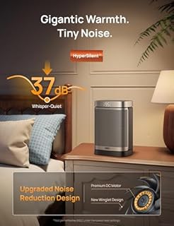 DREO Space Heater, 1500W Portable Electric Heaters for Indoor Use, PTC Ceramic Heater for Office with Remote, Thermostat, 70°Oscillation, 12H Timer, 5 Modes, Safe Quiet Room Heater for Bedroom