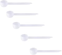Vista 51 de Cuchara medidora de plástico, (29.6 cc 2 cucharadas 1/8 taza 1.0 fl oz) Cucharas de mango largo para polvos, gránulos, café, alimentos