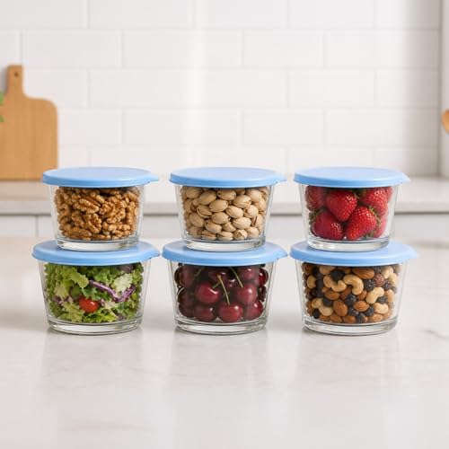 Image of HomeEssentials Premium Borosilicate Glass Jar with Airtight Lid - Small Kitchen Storage Container for Spices, Seeds, and Herbs - Heat-Resistant | Microwave Safe (Pack of 6)