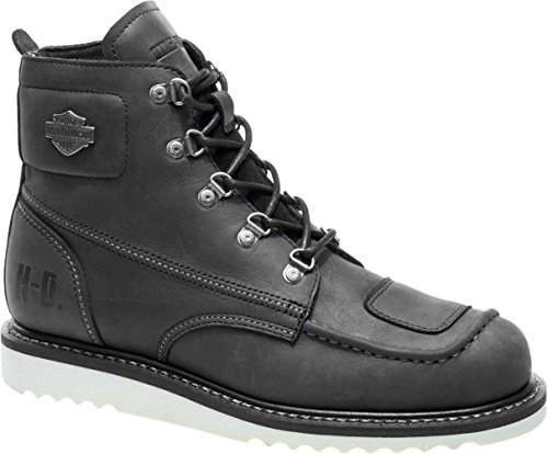 Harley-Davidson Men's Hagerman Leather Motorcycle Wedge Boot, Black, 10 by Harley-Davidson - Image 3