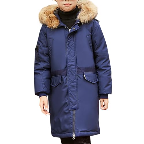 Manteau long à capuche chaud coupe-vent et imperméable pour le ski des adolescents