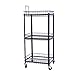 Stojaki kuchenne Zdejmowane półki do przechowywania na kółkach Wózki z półkami Wielowarstwowe kosze Czarne mogą się poruszać (rozmiar: 40 * 20 * 91 cm)