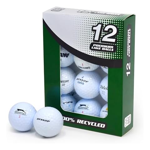 Second Chance Lake Golf Balls - 12 Assorted Recycled Balls Cover