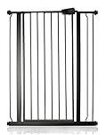 Safetots Extra Tall Metal Safety Gate Pressure Fit, 75cm - 82.6cm, Matt Black, 104cm in Height, Extra Tall Stair Gate, Tall Baby Gate, Easy Installation