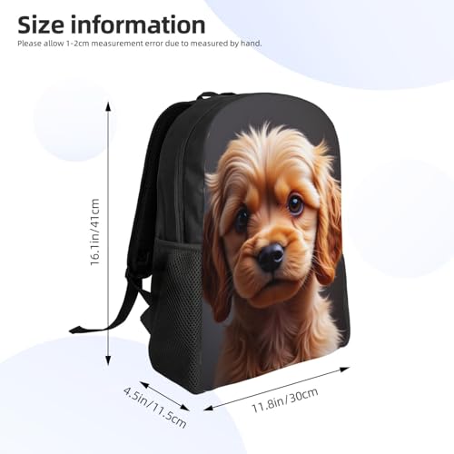 Comfort Fit Unisex Close Up of Brown Dog's Face On Backpack Durable for Daily Commute Travel Adventures 16 Inch4